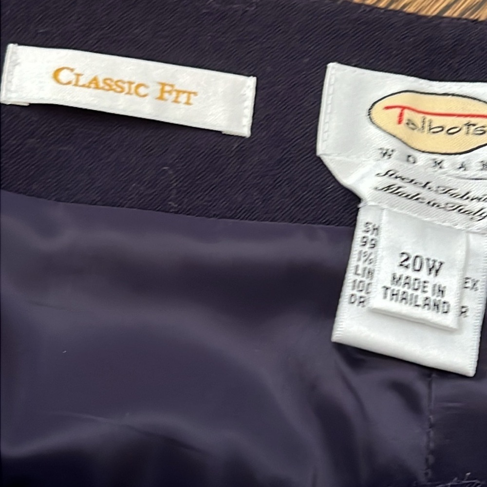 Navy Talbots Lined Wool Pant - Picture 2 of 11